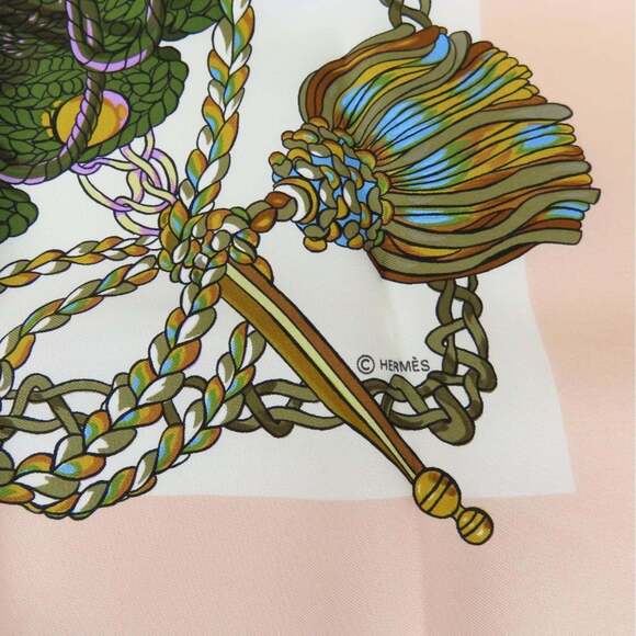 HERMES Authentic Pink Silk Scarf - Picture 3 of 10